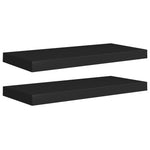 Wandschappen Zwevend 60X23,5X3,8 Cm Mdf Zwart
