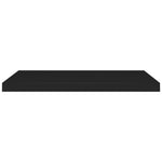 Wandschap Zwevend 80X23,5X3,8 Cm Mdf Zwart