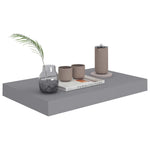 Wandschap Zwevend 40X23X3,8 Cm Mdf Grijs
