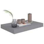 Wandschappen Zwevend 40X23X3,8 Cm Mdf Grijs