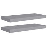 Wandschappen Zwevend 60X23,5X3,8 Cm Mdf Grijs
