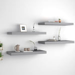 Wandschappen Zwevend 60X23,5X3,8 Cm Mdf Grijs