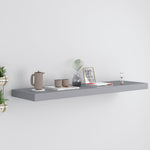 Wandschap Zwevend 90X23,5X3,8 Cm Mdf Grijs