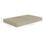 Wandschappen Zwevend 40X23X3,8 Cm Mdf Kleurig Eiken