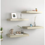 Wandschappen Zwevend 40X23X3,8 Cm Mdf Kleurig Eiken