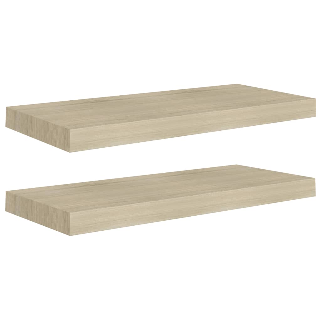 Wandschappen Zwevend 60X23,5X3,8 Cm Mdf Kleurig Eiken