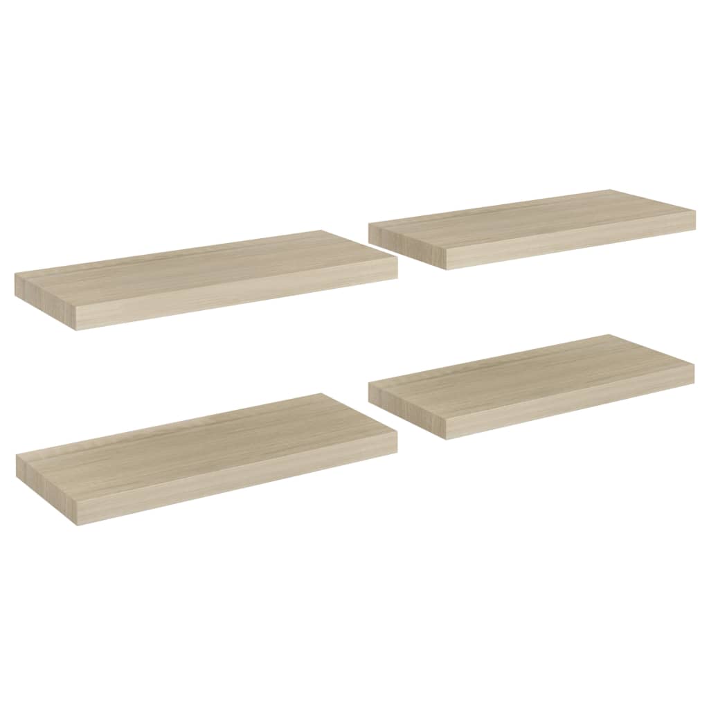 Wandschappen Zwevend 60X23,5X3,8 Cm Mdf Kleurig Eiken