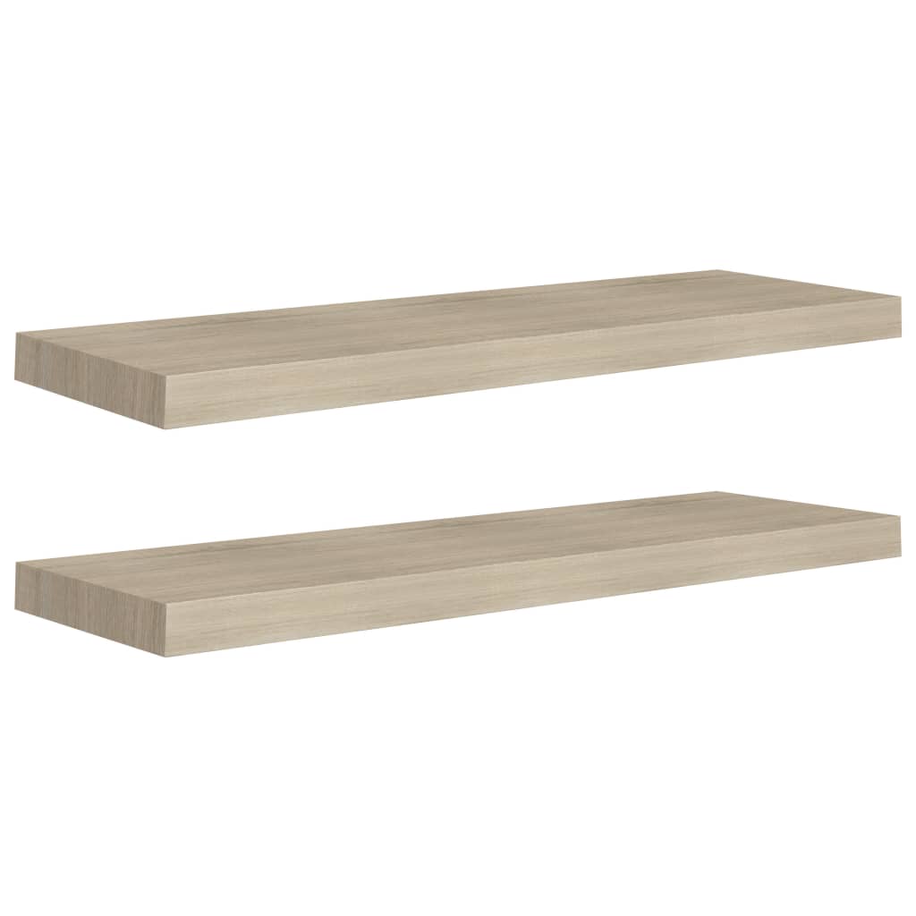 Wandschappen Zwevend 80X23,5X3,8 Cm Mdf Kleurig Eiken