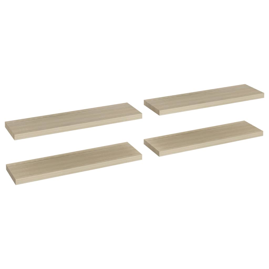 Wandschappen Zwevend 90X23,5X3,8 Cm Mdf Kleurig Eiken