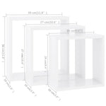 Wandschappen Kubus Mdf Wit