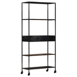 Boekenkast Ruw Mangohout En Ijzer