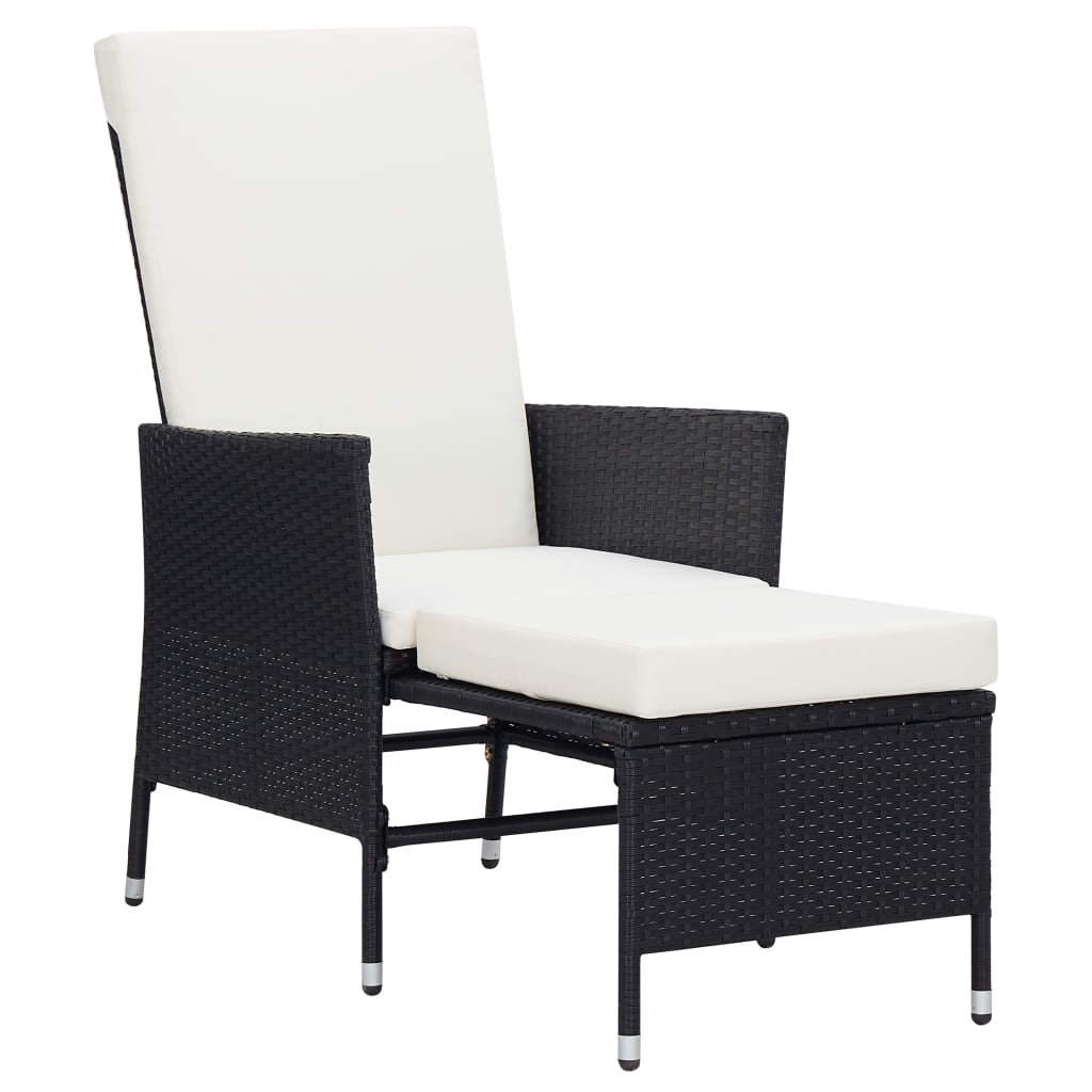 -Delige Loungeset Met Kussens Poly Rattan