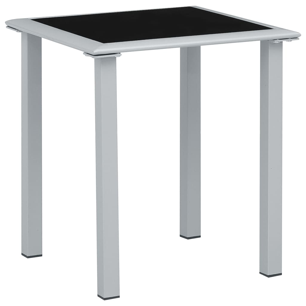 Ligbedden 2 St Met Tafel Aluminium Zwart