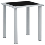 Ligbedden 2 St Met Tafel Aluminium Zwart