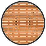 Tuintafel Ø70 Cm Poly Rattan En Massief Acaciahout Zwart