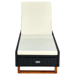 Ligbed Met Kussen Poly Rattan