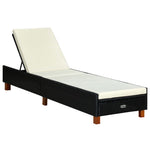 Ligbed Met Kussen Poly Rattan