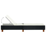 Ligbed Met Kussen Poly Rattan