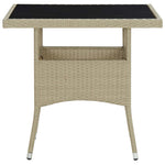 Tuintafel Poly Rattan En Glas