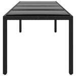Tuintafel 250X00X75 Cm Gehard Glas En Poly Rattan