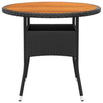 Tuintafel Ø80X75 Cm Acaciahout En Poly Rattan