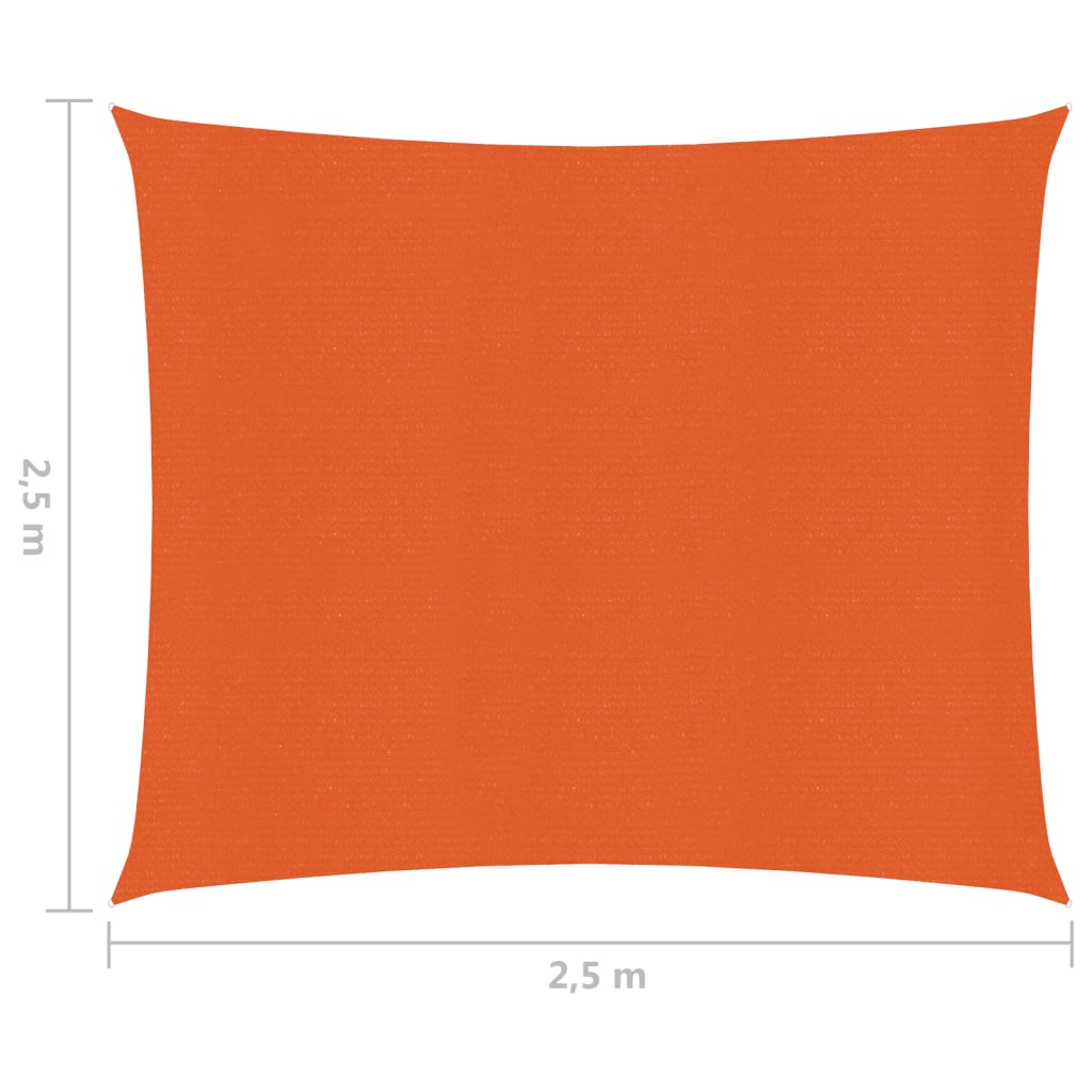 Zonnezeil 160 G/M² 2,5X2,5 M Hdpe Oranje Orange