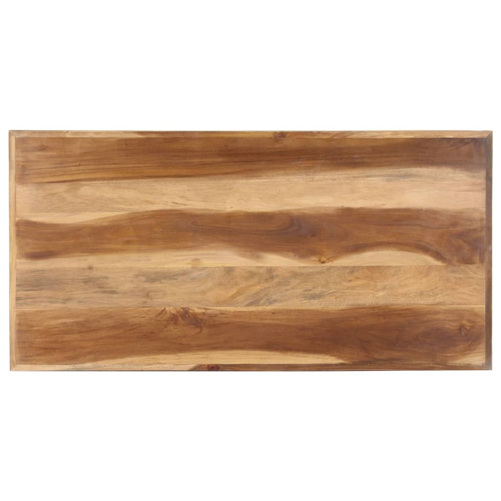 Eettafel Massief Hout Met Honingkleurige Afwerking