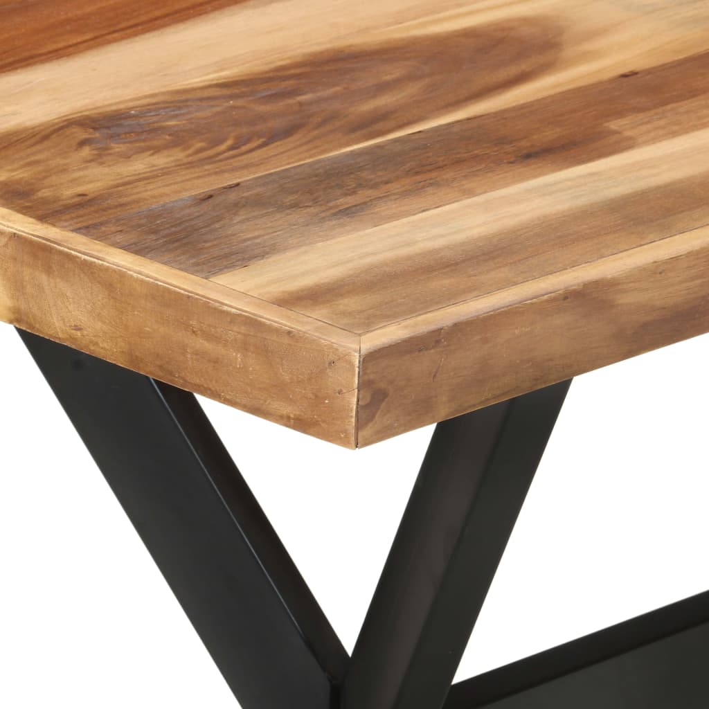 Eettafel Massief Hout Met Honingkleurige Afwerking