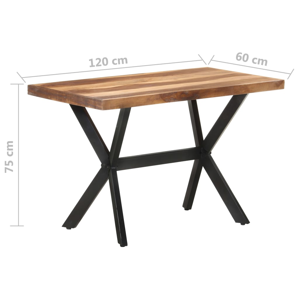 Eettafel Massief Hout Met Honingkleurige Afwerking