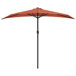 Balkonparasol Half Met Aluminium Paal 270X144X222 Cm