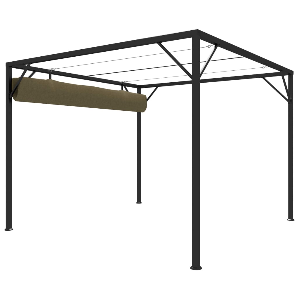 Tuinprieel Met Uittrekbaar Dak 180 G/M² 3X3 M