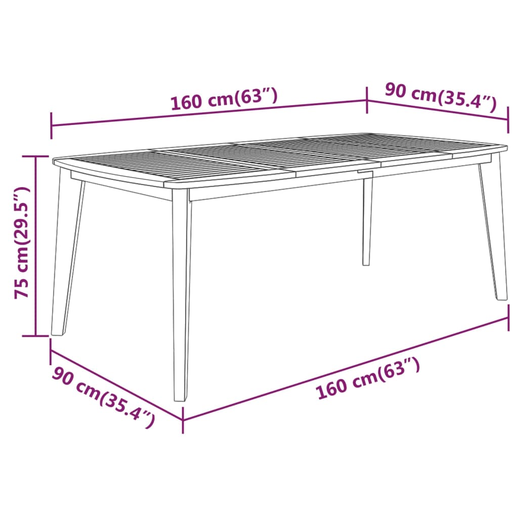 Tuintafel Massief Acaciahout