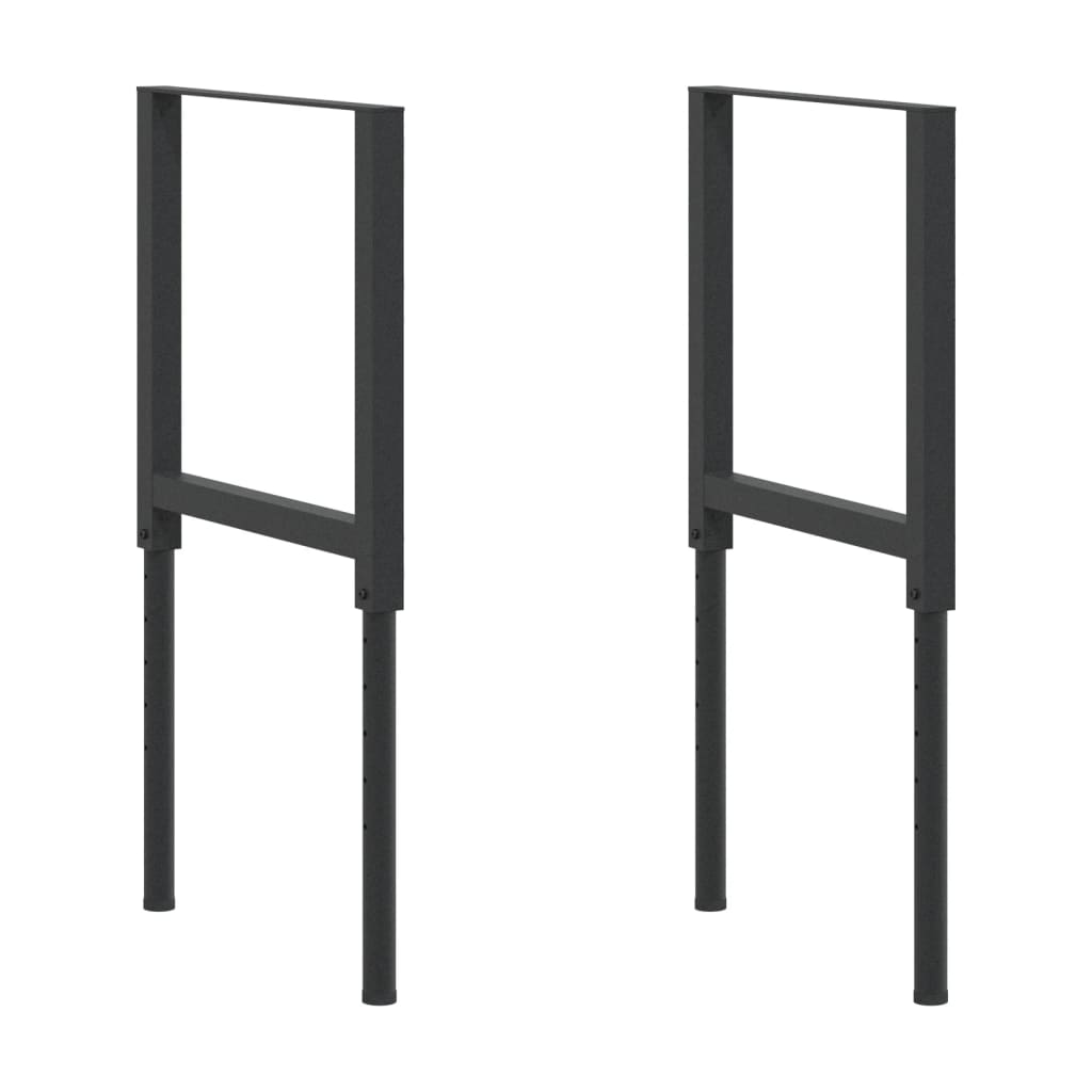 Werkbankframes Verstelbaar 55X(69-95,5) Cm Metaal Zwart