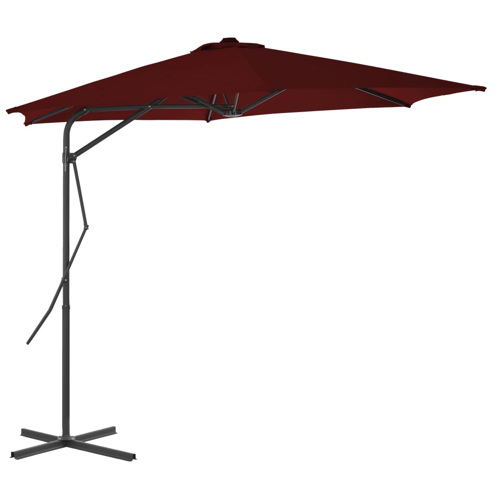 Parasol Met Stalen Paal 300X230 Cm Bordeaux