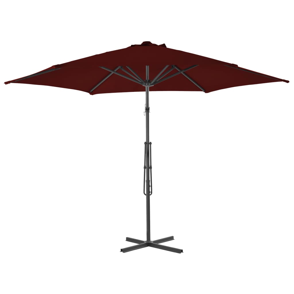 Parasol Met Stalen Paal 300X230 Cm Bordeaux