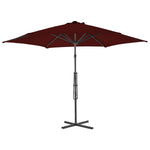 Parasol Met Stalen Paal 300X230 Cm Bordeaux