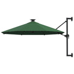 Wandparasol Met Led's En Metalen Paal 300 Cm Kleurig