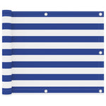 Balkonscherm Oxford Stof Wit En Blauw
