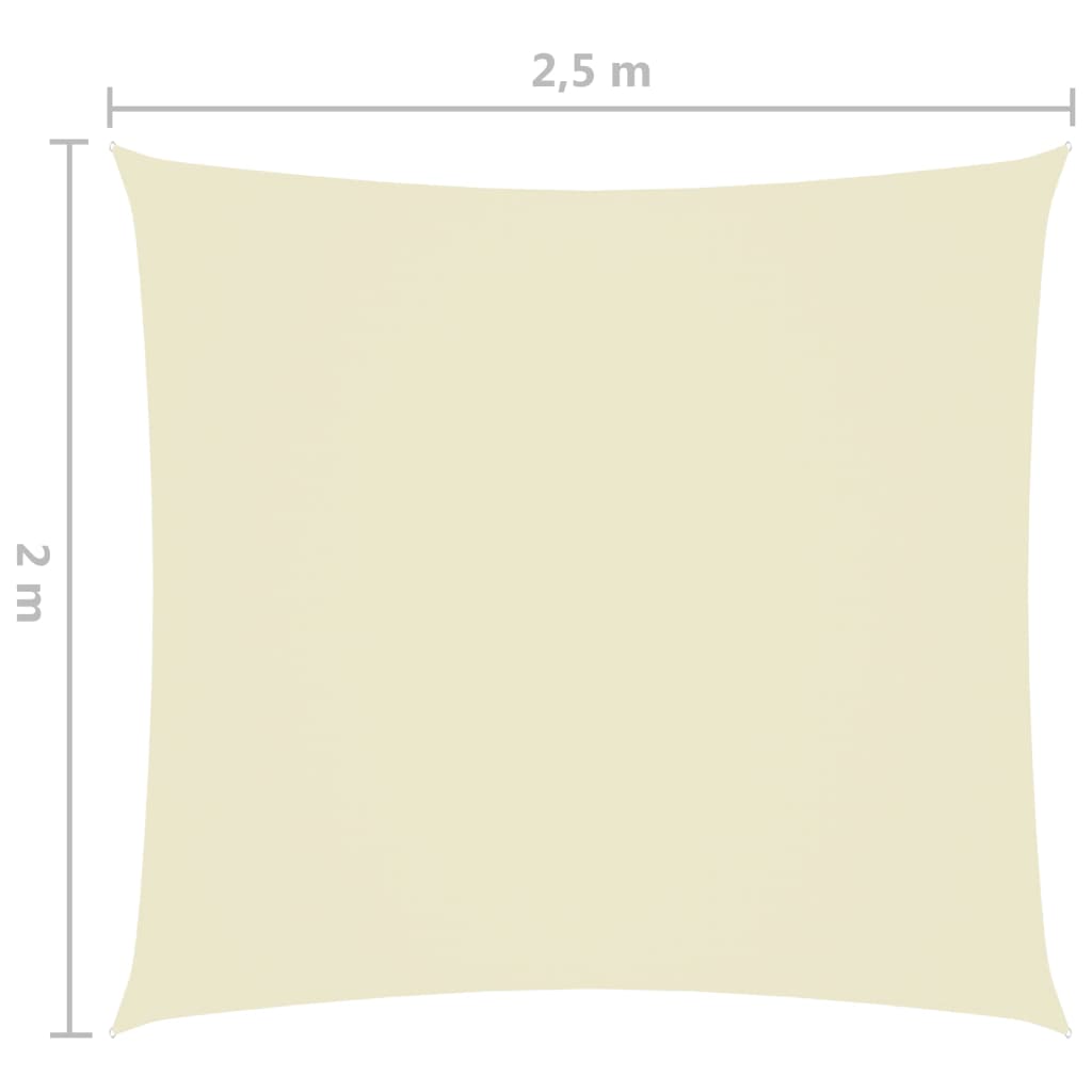 Zonnescherm Rechthoekig 2X2,5 M Oxford Stof Kleurig Crème