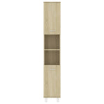 Badkamerkast 30X30X179 Cm Spaanplaat Sonoma Eikenkleurig