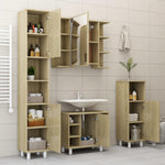 Badkamerkast 30X30X179 Cm Spaanplaat Sonoma Eikenkleurig