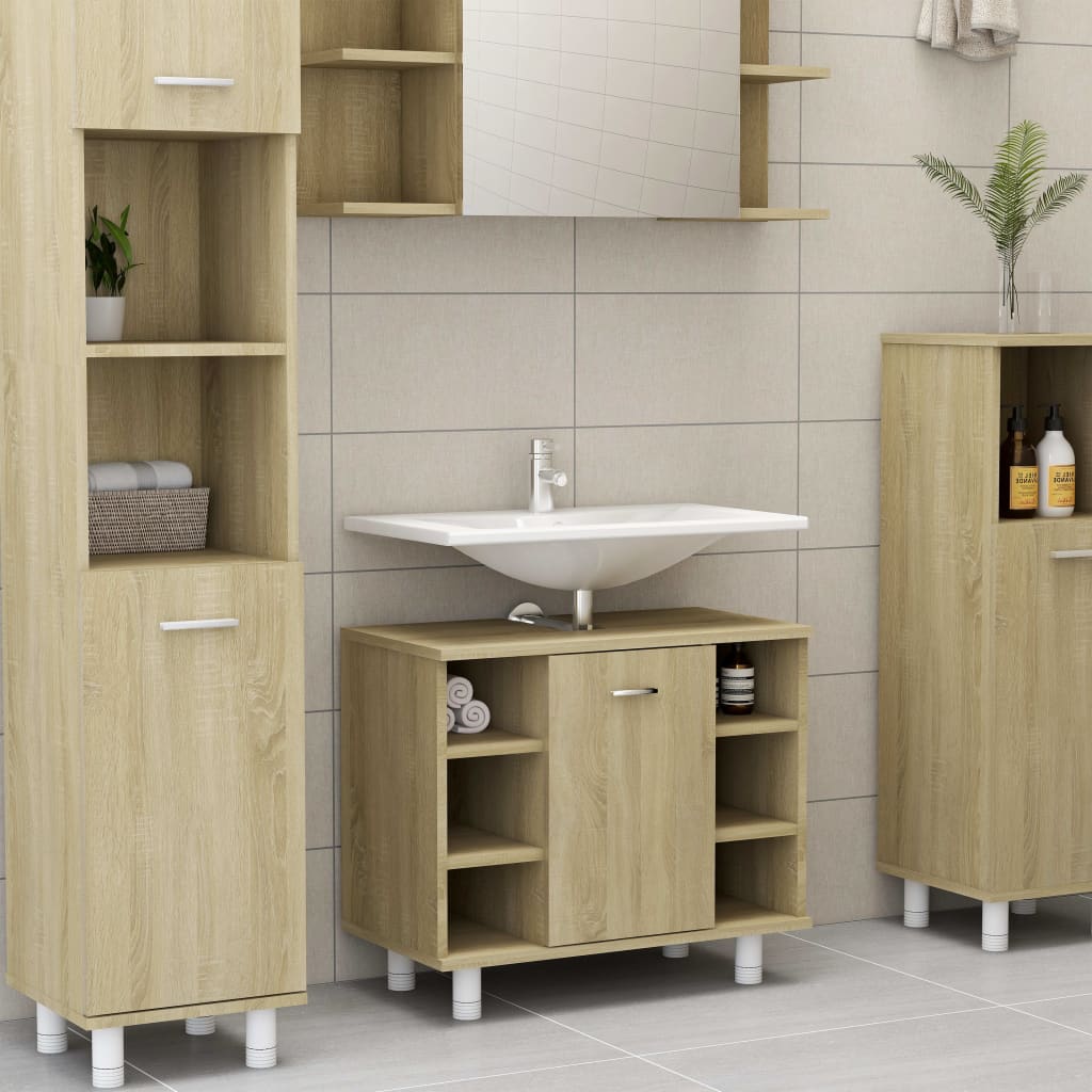 Badkamerkast 60X32X53,5 Cm Bewerkt Hout