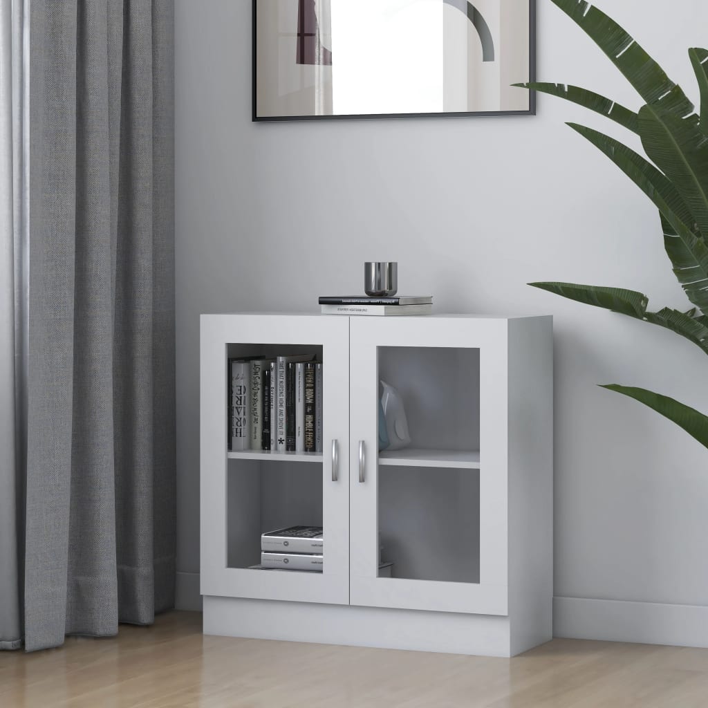 Vitrinekast 82,5X30,5X80 Cm Bewerkt Hout