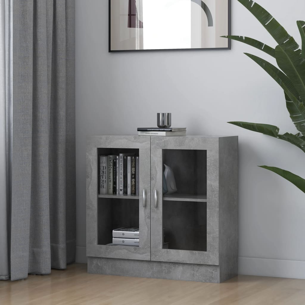 Vitrinekast 82,5X30,5X80 Cm Bewerkt Hout