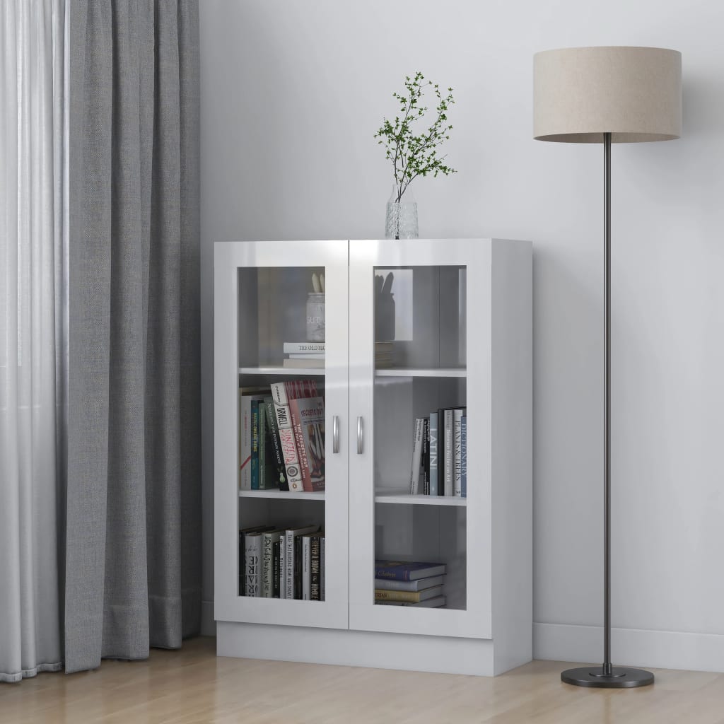 Vitrinekast 82,5X30,5X80 Cm Bewerkt Hout