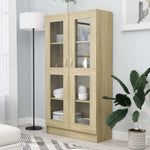 Vitrinekast 82,5X30,5X80 Cm Bewerkt Hout