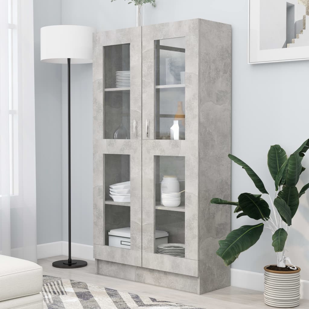 Vitrinekast 82,5X30,5X80 Cm Bewerkt Hout