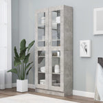 Vitrinekast 82,5X30,5X80 Cm Bewerkt Hout