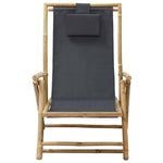 Relaxstoel Verstelbaar Bamboe En Stof