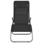 Ligbedden 2 St Inklapbaar Textileen En Gepoedercoat Staal Zwart